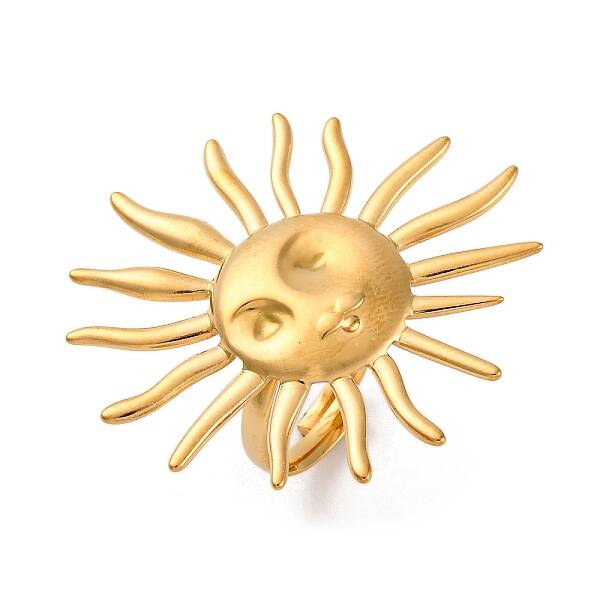 Ion Plating(IP) 304 Stainless Steel Sun Open Cuff Rings