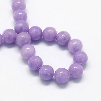 Natural Dyed Yellow Jade Gemstone Bead Strands
