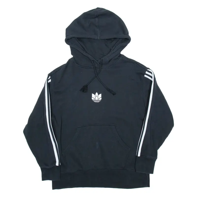 ADIDAS Womens Black Hoodie UK 4