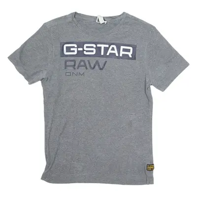 G-STAR RAW Mens T-Shirt Grey Crew Neck L