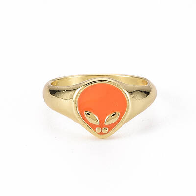 Alloy Enamel Wide Band Rings