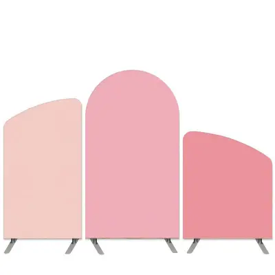 Aperturee Pink Shades Theme Solid Color Arch Backdrop Kit | Custom Arched Wall Covers | Wedding Arch Backdrop | Round Arch Ba...