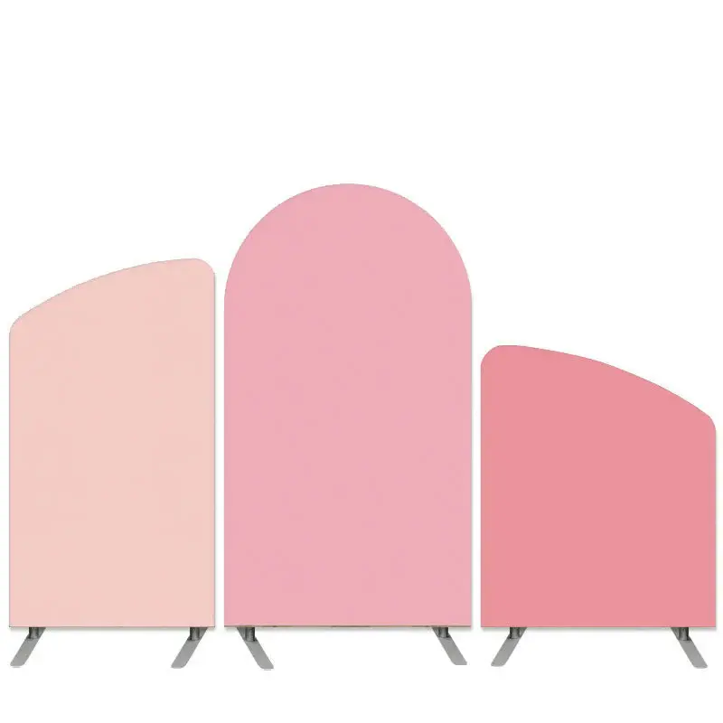 Aperturee Pink Shades Theme Solid Color Arch Backdrop Kit | Custom Arched Wall Covers | Wedding Arch Backdrop | Round Arch Ba...