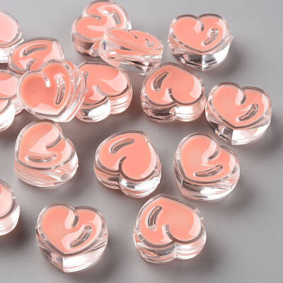 Transparent Enamel Acrylic Beads