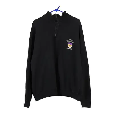 Howes Greenhouse Fruit Of The Loom Embroidered Zip Up - XL Black Cotton Blend