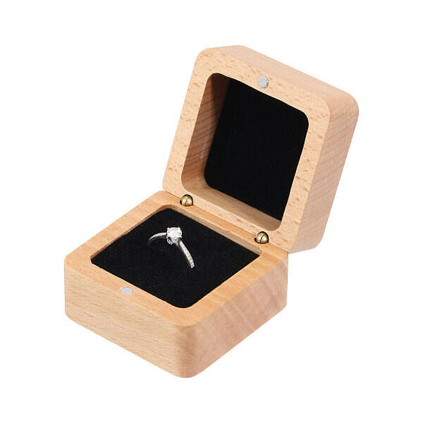 Wooden Jewelry Storage Magnetic Gift Case
