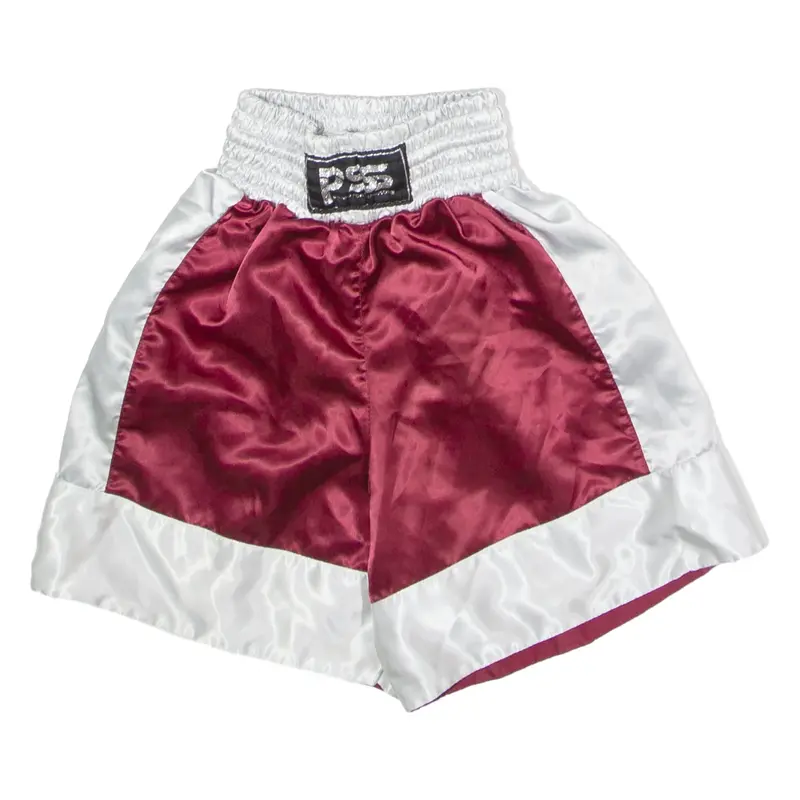 PSS Martial Arts Boys Sports Shorts Maroon Colourblock 9-10Y W16