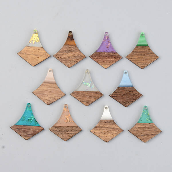 Resin & Walnut Wood Pendants