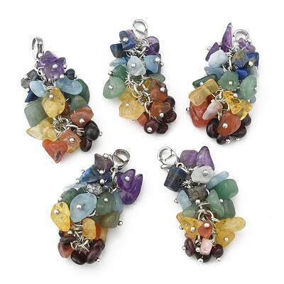 Natural Chip Gemstone Pendant Decorations