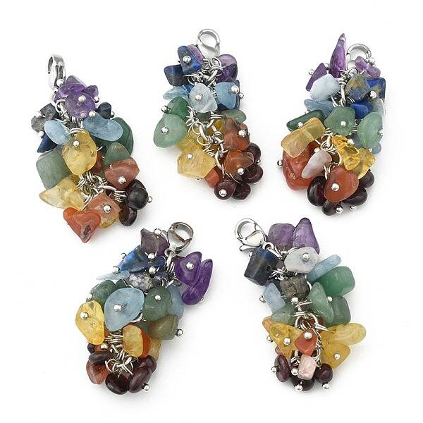 Natural Chip Gemstone Pendant Decorations