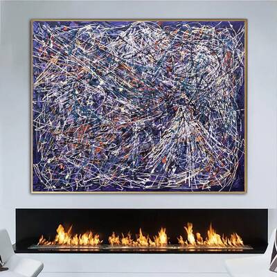 Jackson Pollock Style Paintings On Canvas Modern Urban Art Textured Oil Painting Acrylic Hand Painted Art | PRIME