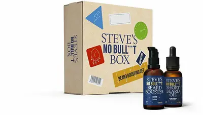 Steve's Beard Boosting Gift Set for Men Beard Growth Treatment 30ml + Beard Oil 30ml
