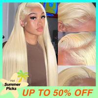 Tahikie 613 Blonde HD Front Lace Bob Wig 13x6 Straight Frontal Human Hair Wigs For Women Pre Plucked Natural Hairline with Ba...