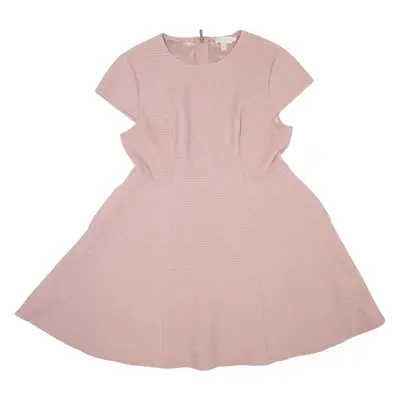TED BAKER Womens Fit & Flare Dress Pink Short Sleeve Short XL