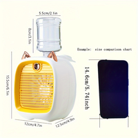 USB Charging Mini Air Conditioner Fan Electric Fan Desktop Spray 1200mAh Three-speed Air Conditioner Water Cooling Fan USB Ty...