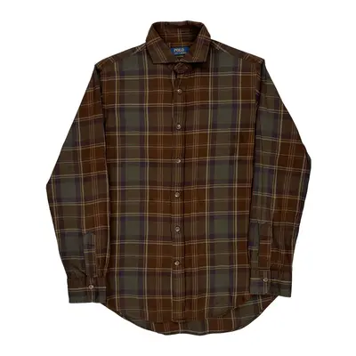 Ralph Lauren Checked Flannel Shirt - Medium Brown Cotton