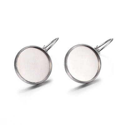 Tarnish Resistant 304 Stainless Steel Leverback Earring Settings