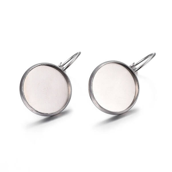 Tarnish Resistant 304 Stainless Steel Leverback Earring Settings