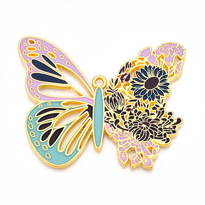 Rack Plating Alloy Enamel Big Pendants