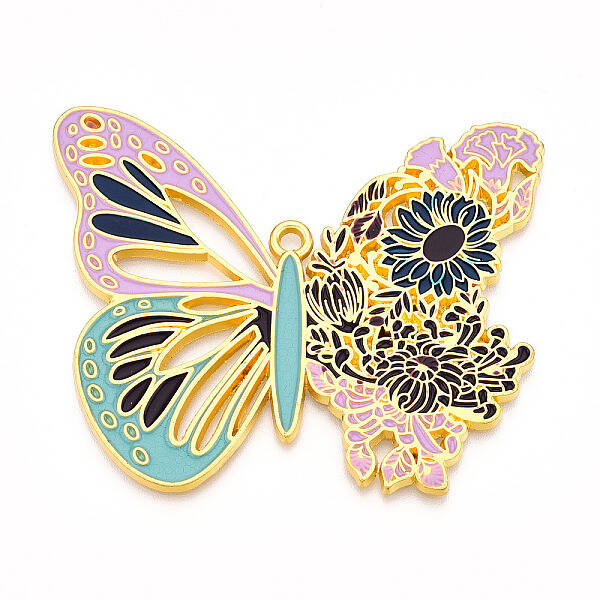 Rack Plating Alloy Enamel Big Pendants