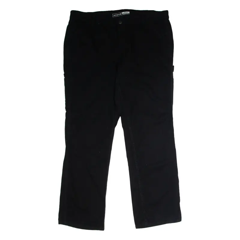 CARHARTT Workwear Carpenter Womens Canvas Trousers Black Loose Straight W40 L32