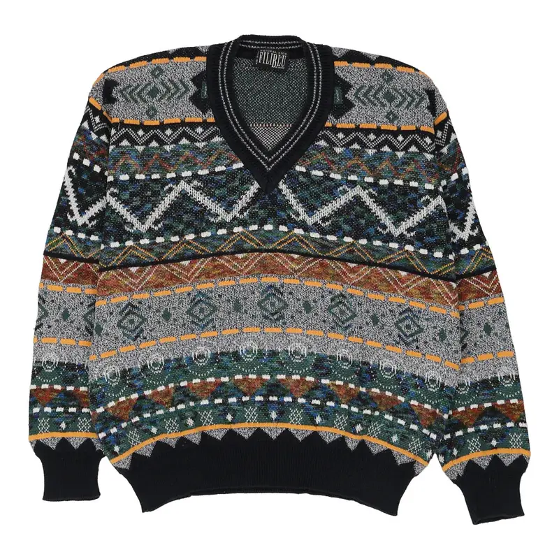 Filiblu By Baroni V-neck Jumper - XL Multicoloured Cotton Blend