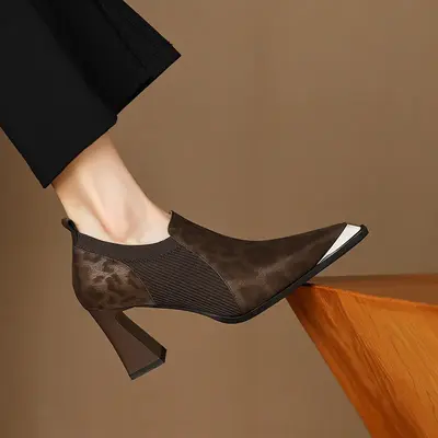 CHIKO Batu Pointy Toe Chunky Heels Booties