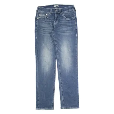 TRUE RELIGION Womens Jeans Blue Relaxed Straight Stone Wash W27 L32