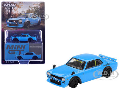 Nissan LB-Works Hakosuka RHD (Right Hand Drive) Baby Blue Limited Edition 1/64 Diecast Model Car by Mini GT
