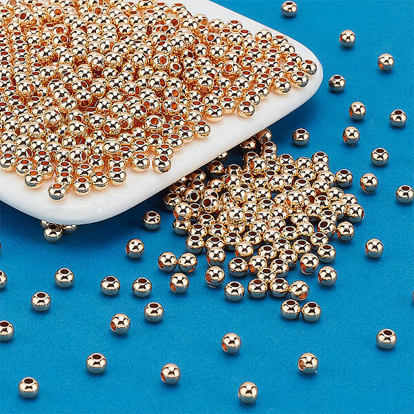 Rack 600Pcs Plating Brass Beads