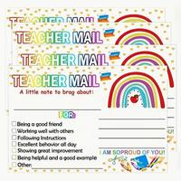 Teacher's Mail Good Behavior Card, Pastel Color Classroom Behavior Incentive Card, Student Behavior Motivation Postcard, Scho...