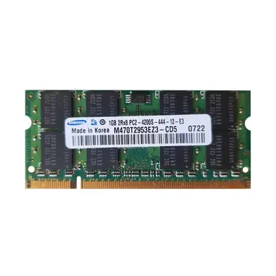 Samsung M470T2953EZ3-CD5 | 1GB DDR2-533MHz PC2-4200 Non-ECC Unbuffered SODIMM CL4 2Rx8 1.8V 200-Pin Memory Module