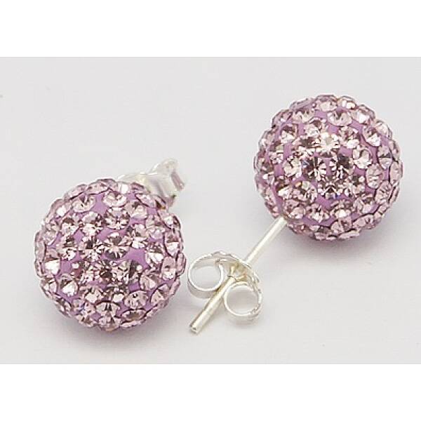 Sexy Valentines Day Gifts for Her 925 Sterling Silver Austrian Crystal Rhinestone Ball Stud Earrings