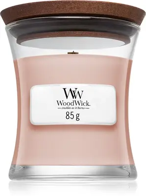Woodwick Vanilla & Sea Salt scented candle jar 85 g