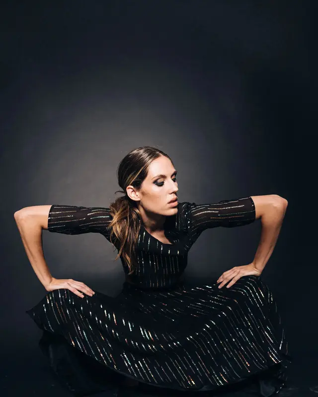 Button-Up Crop Top (Multi-Color Metallic) | Size: Large