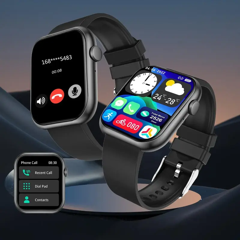 Smart Watch with Wireless Calling/Dial, Multiple Sport Mode Wristwatch with BT Calling, Reminder and Custom Wallpaper, Smart ...