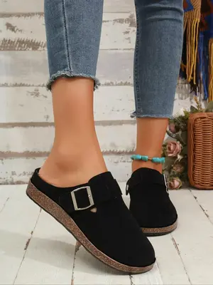 Women's Fashionable Belted Design Slippers, Casual Comfortable Flat Sandals for Daily Wear, Lightweight Breathable Shoes for ...