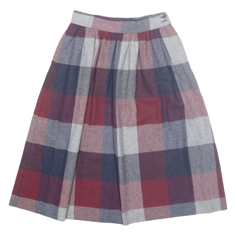 EVAN-PICONE Womens A-Line Skirt Red Midi Wool S