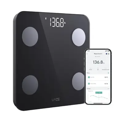 Wyze Scale S — Bluetooth Smart Weighing Scale, Multiple Body Composition Measurements (Body Fat, BMI & Muscle, Weight Loss,...