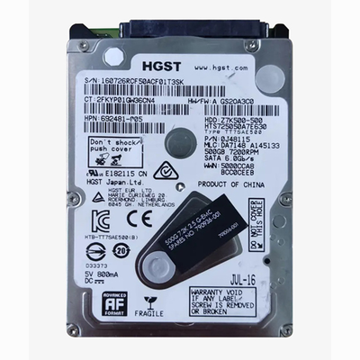 692481-005 HP 500GB 7200RPM SATA 6Gb/s 32MB Cache 2.5-inch Hard Drive