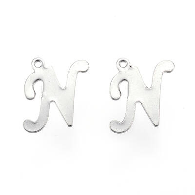 Non-Tarnish 304 Stainless Steel Letter Charms