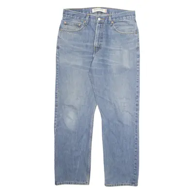 LEVI'S 505 Jeans Mens Blue Regular Straight Stone Wash W33 L30