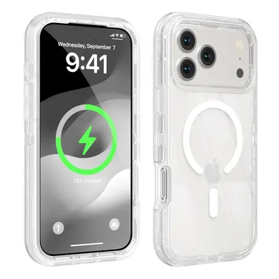 Magnetic For iPhone 17 Pro Max 16 15 14 13 12 11 Case,Compatible with MagSafe,3 in 1 Heavy Duty Drop Protection Full Body Rug...