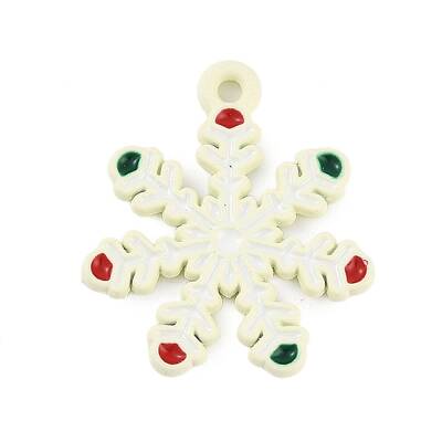 Christmas Theme Spray Painted Alloy Enamel Pendants