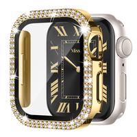 MISSAIR PC Protective Diamond Case Compatible with Apple Watch 38mm 40mm 41mm 44mm 45mm 42mm 46mm, Screen Protector Cover wit...