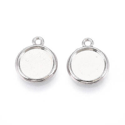Tibetan Style Alloy Charms Cabochon Settings