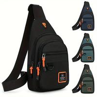 Maxoner  New Men's Shoulder Crossbody Chest Bag, Sports Casual Outdoor Travel Men's Bag, Waterproof Nylon Fabric With Earphon...