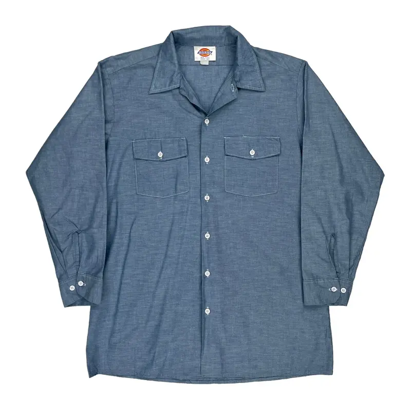 Dickies Shirt - Large Blue Cotton
