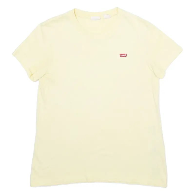 LEVI'S Womens T-Shirt Yellow S