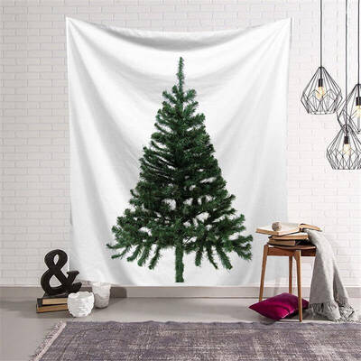 Lifelike Christmas Tree Room Decoration Wall Tapestry - Aperturee